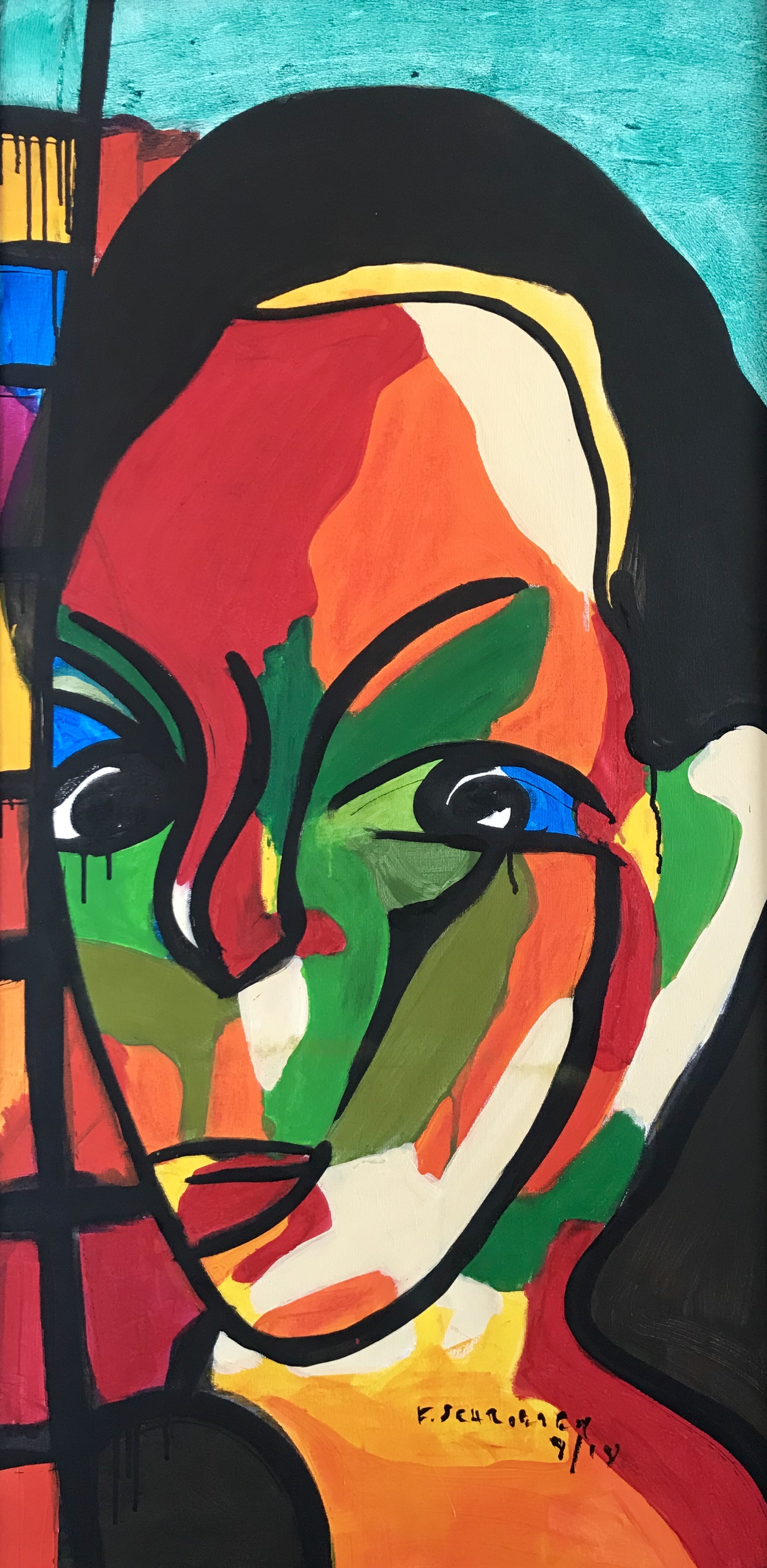 Acrylic and mixed media on linen